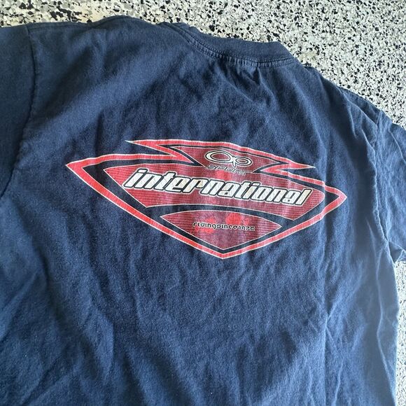 Vintage OP Ocean Pacific Sport International Shirt Mens L Black 90’s Y2K Grunge - Picture 6 of 6